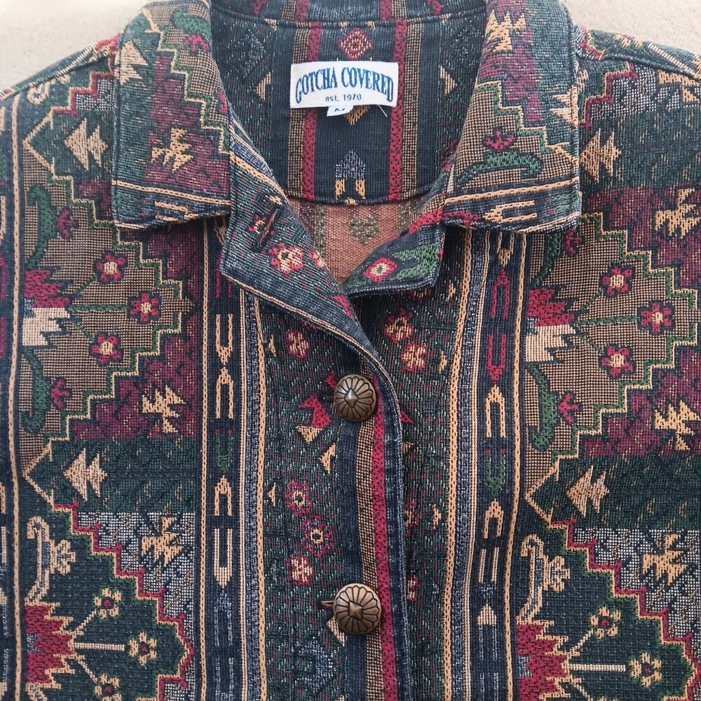 Vintage Gotcha Covered Jacket Medium Southwestern… - image 3
